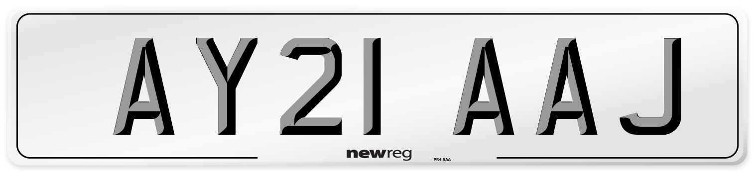 AY21 AAJ Number Plate from New Reg